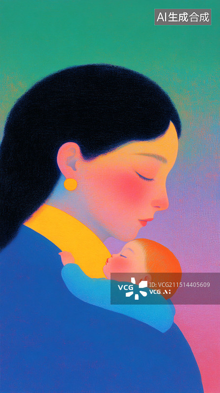 【AI数字艺术】母爱图片素材