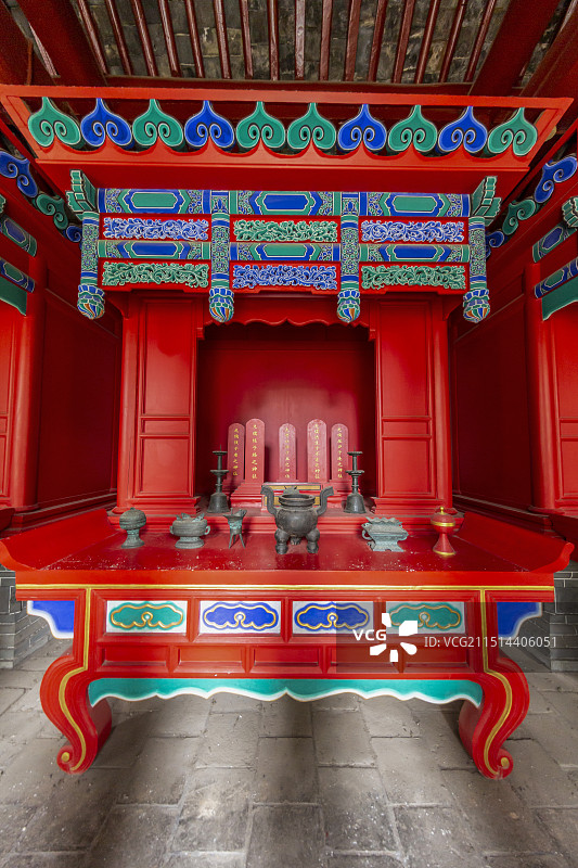 山东省济宁市邹城市孟庙：亚圣殿东庑图片素材