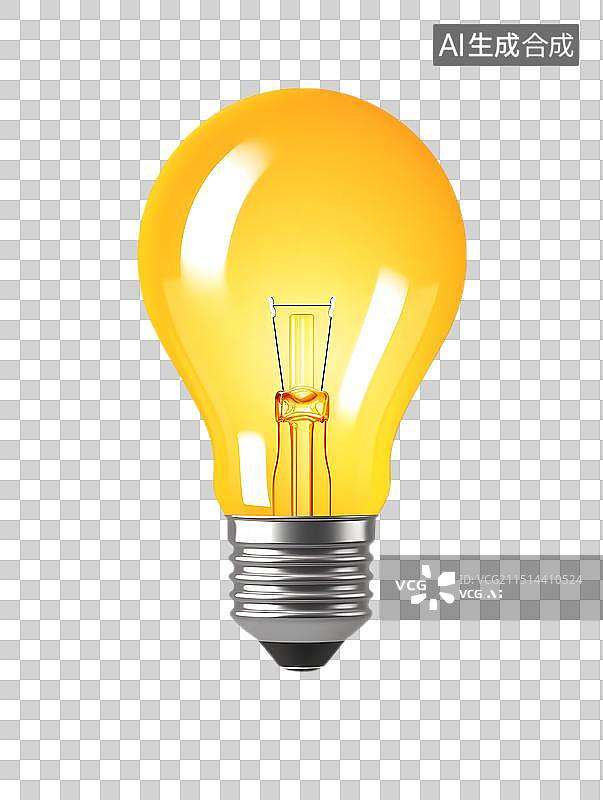 【AI数字艺术】一个发光的灯泡图片素材