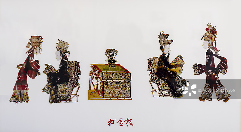北京地坛公园皮影艺术展-打金枝图片素材