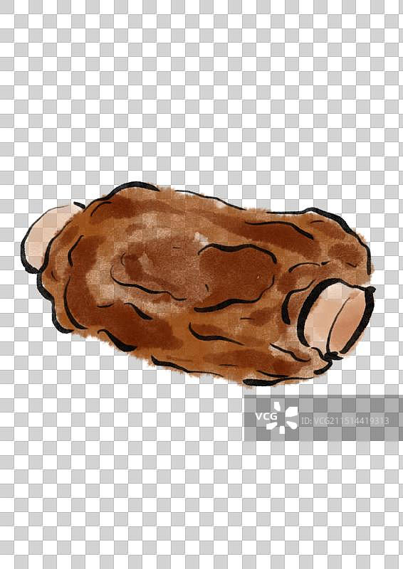 国潮风无锡美食插画元素-酱排骨图片素材