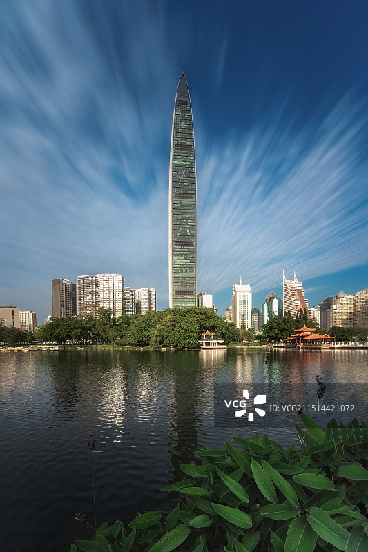 深圳京基100正面照图片素材