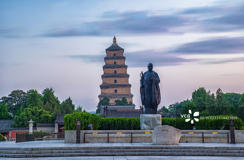 玄奘和大雁塔图片素材