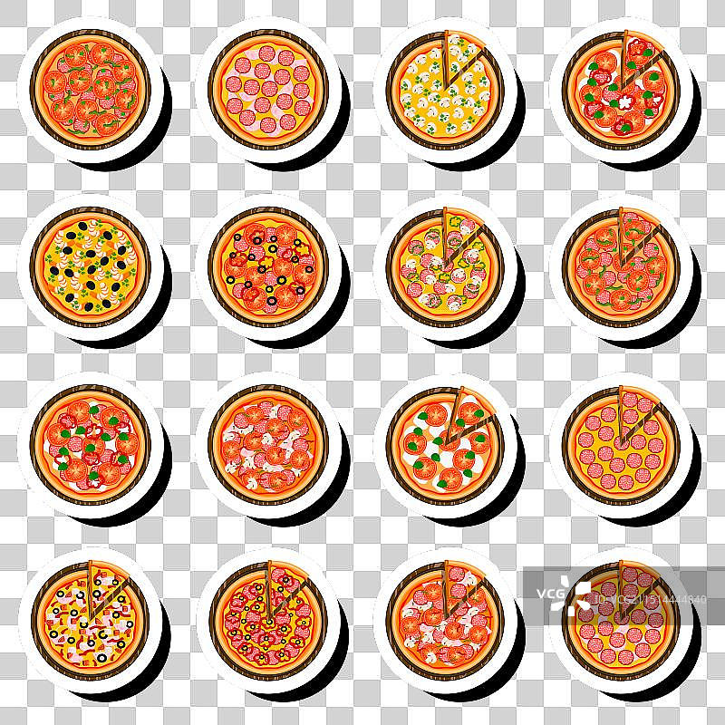 美味披萨店菜单披萨图片素材