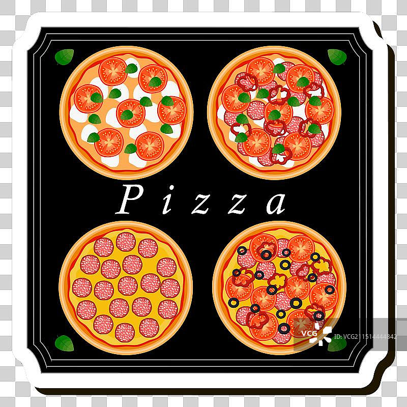 美味披萨店菜单披萨图片素材