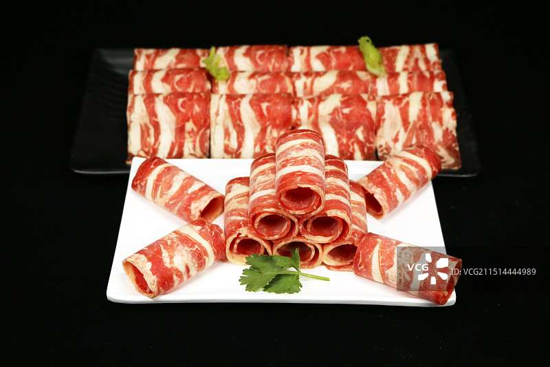 谷饲肥牛肉片图片素材