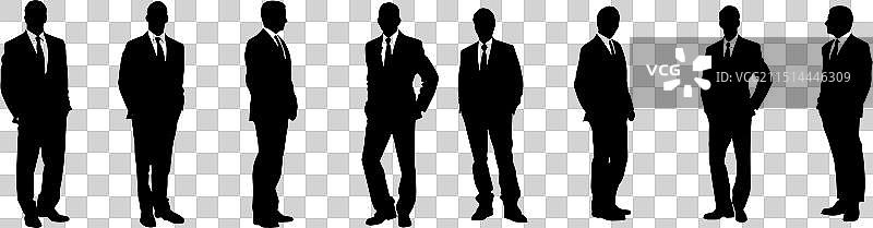 西装领带男士剪影图片素材