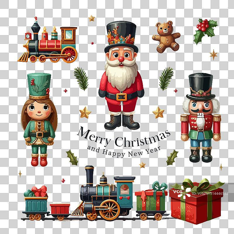 圣诞节水彩装饰banner图片素材