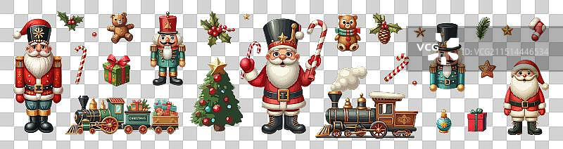 圣诞节水彩装饰banner图片素材