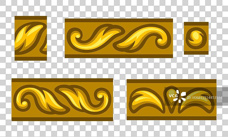 巴洛克风格的装饰卷曲图案图片素材