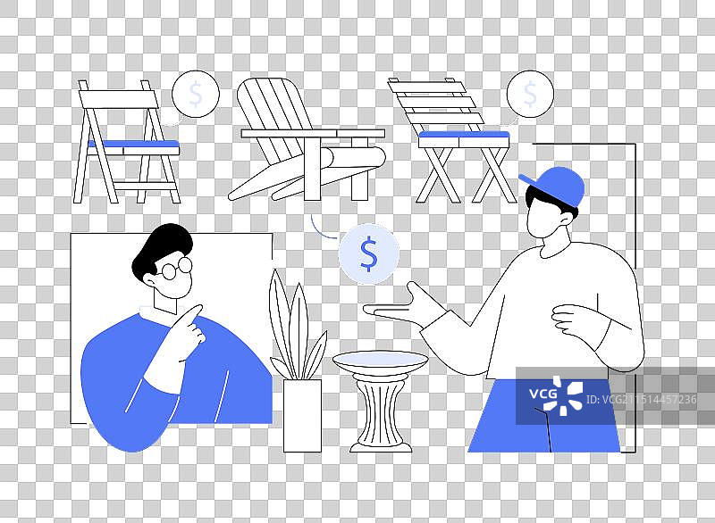 花园隔离卡通家具图片素材