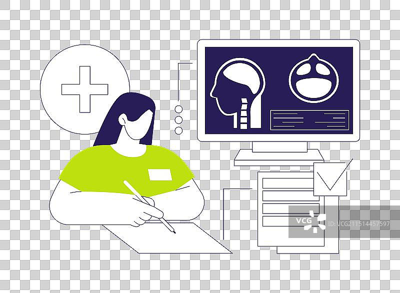 头颈放射学抽象概念图片素材