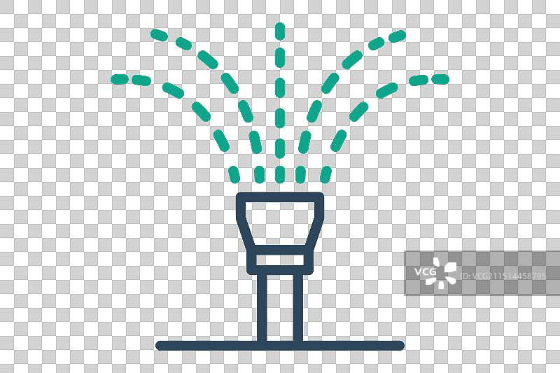 与耐用性相关的洒水器图标图片素材