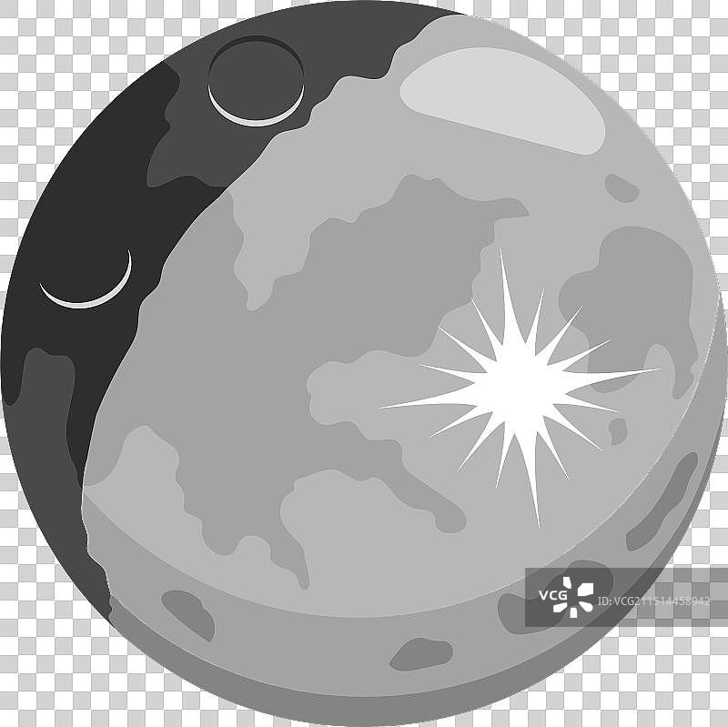 盈凸月月相图片素材