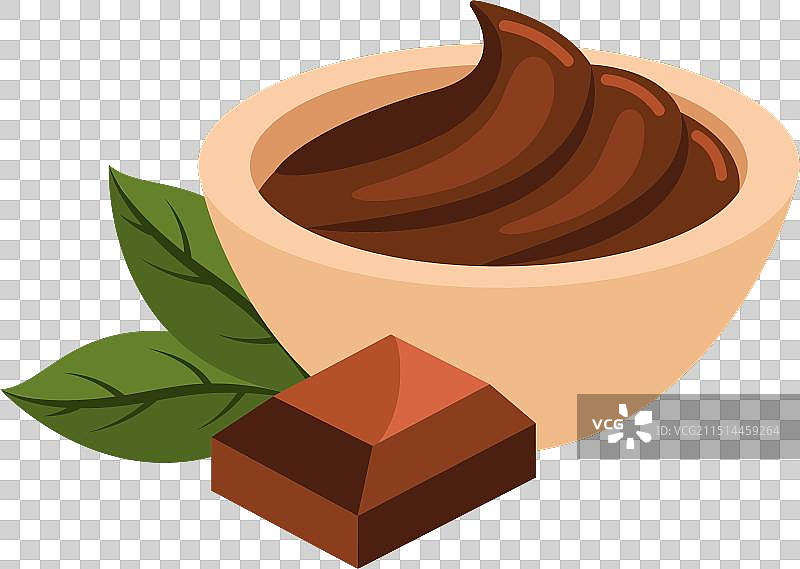 碗里融化的巧克力图片素材