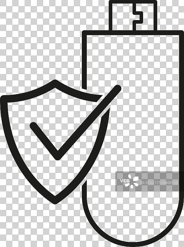 带有U盘安全图标图片素材