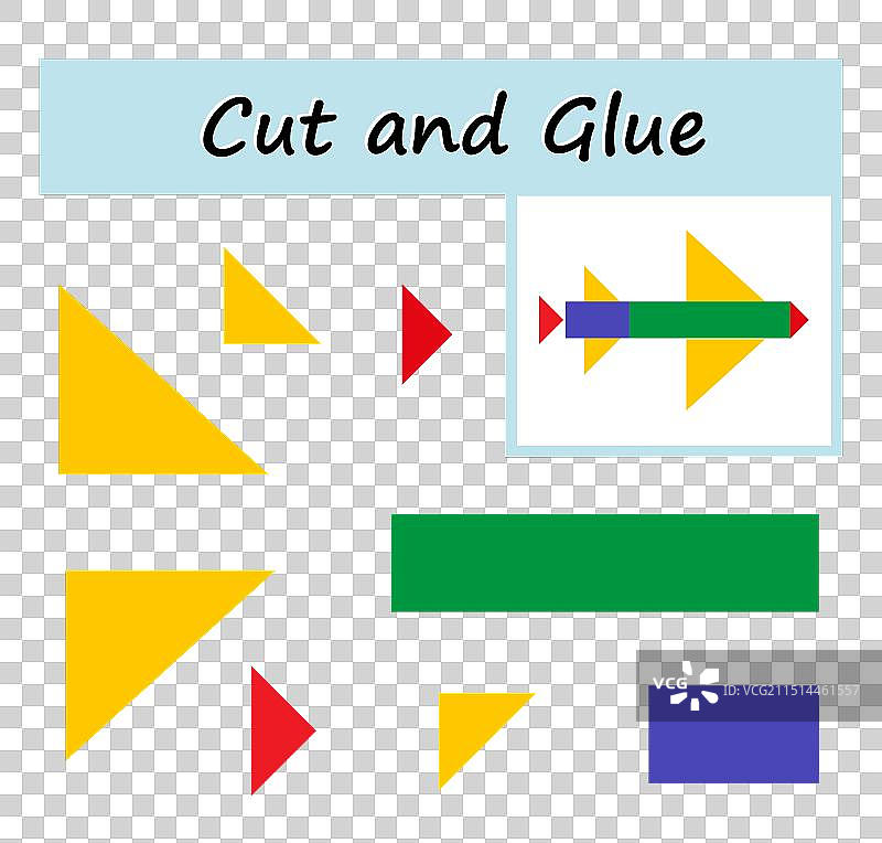 剪切图像并粘贴到纸上图片素材