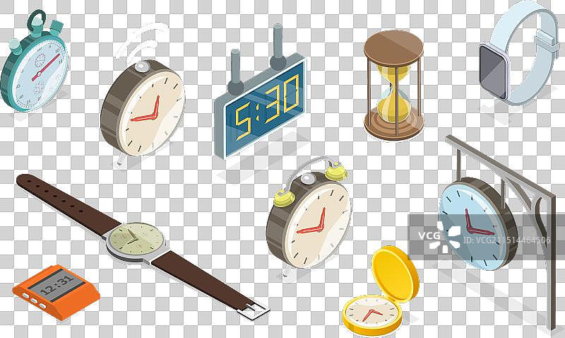3D 2.5D 时钟合集图片素材