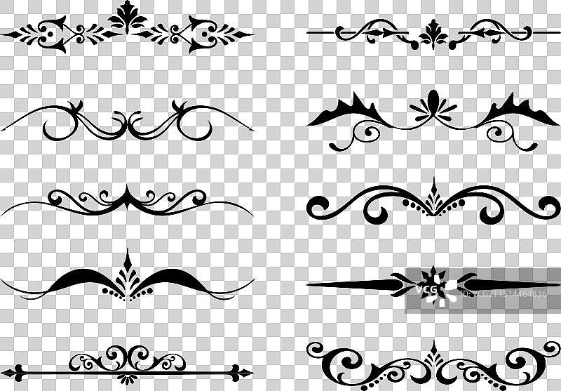 复古风分隔线合集图片素材