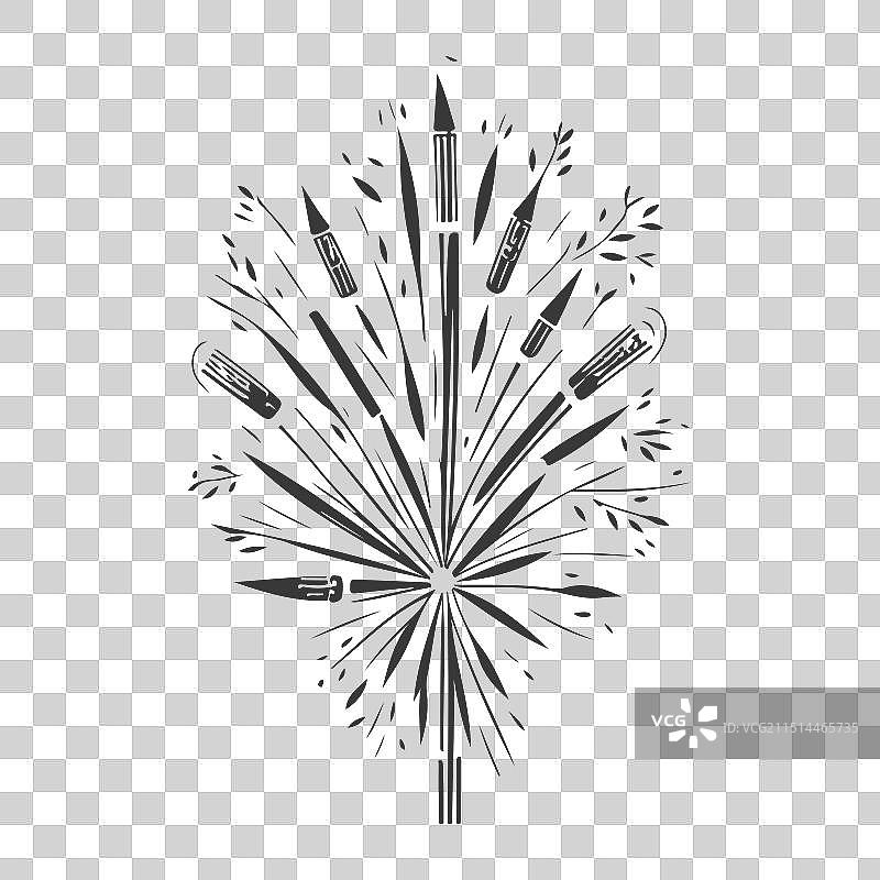 灰色新年抽象烟花图片素材