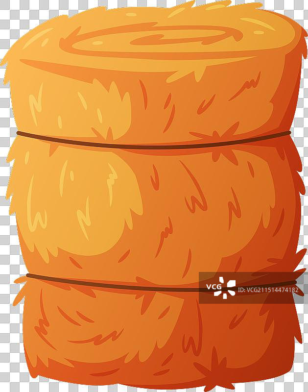 用绳子捆扎的干草卷，用作干草图片素材