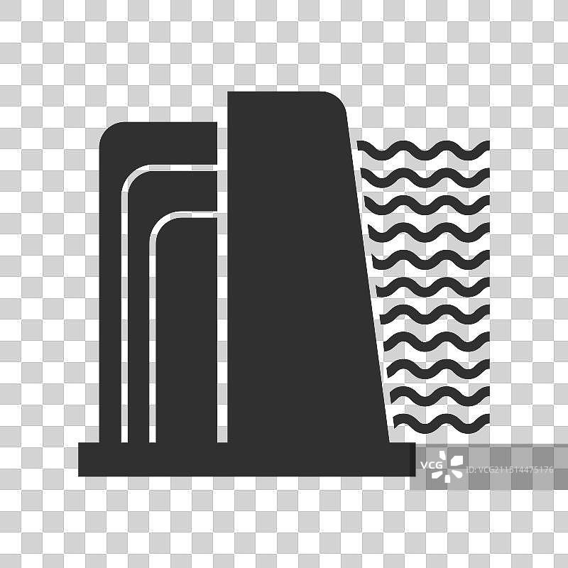 水坝图标或logo设计图片素材