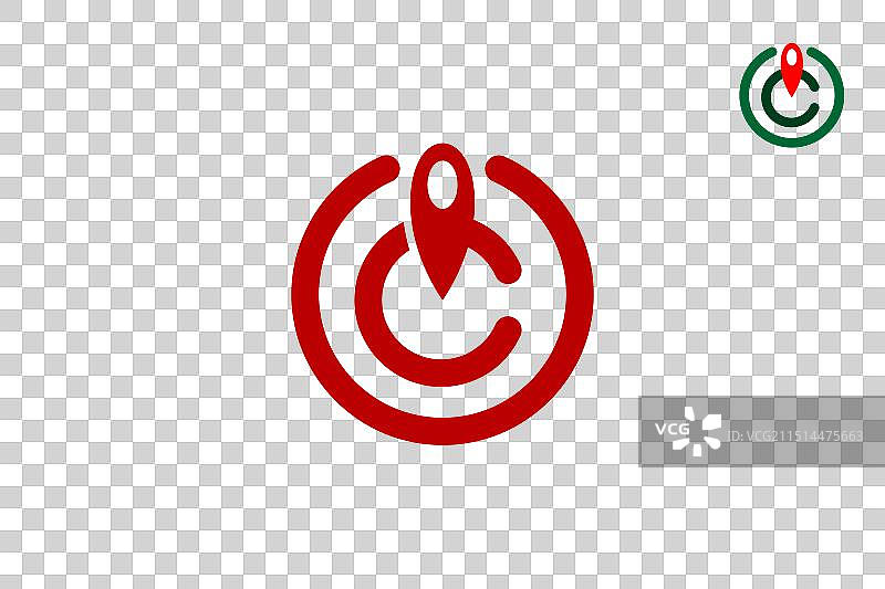 C字母指针logo图片素材