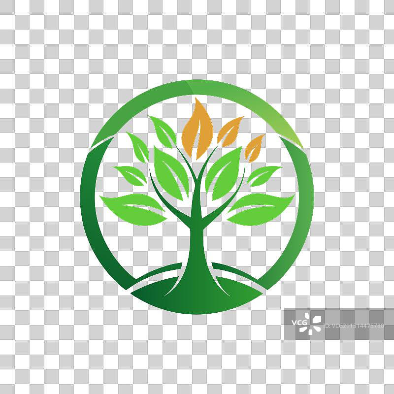 极简旅行树Logo图标图片素材