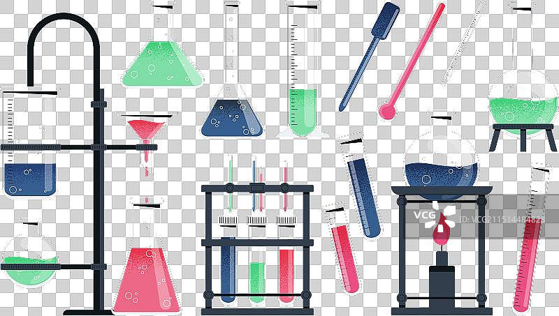 卡通化学实验室工具图片素材