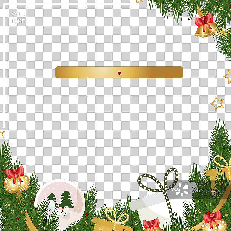 EPS圣诞节促销社交媒体帖子设计模板图片素材