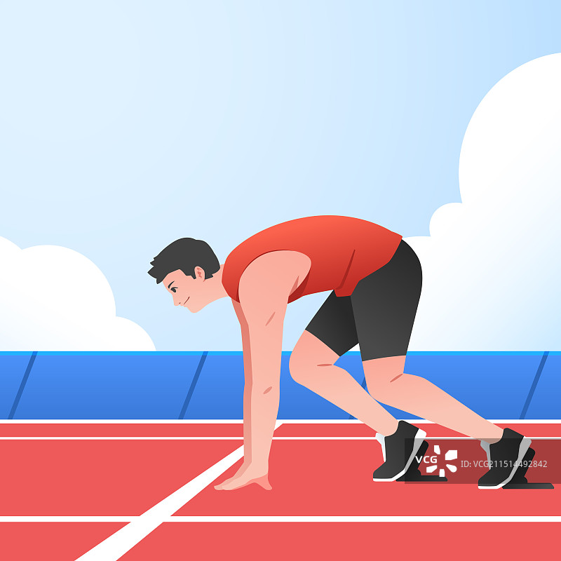 渐变色赛跑起跑线图片素材