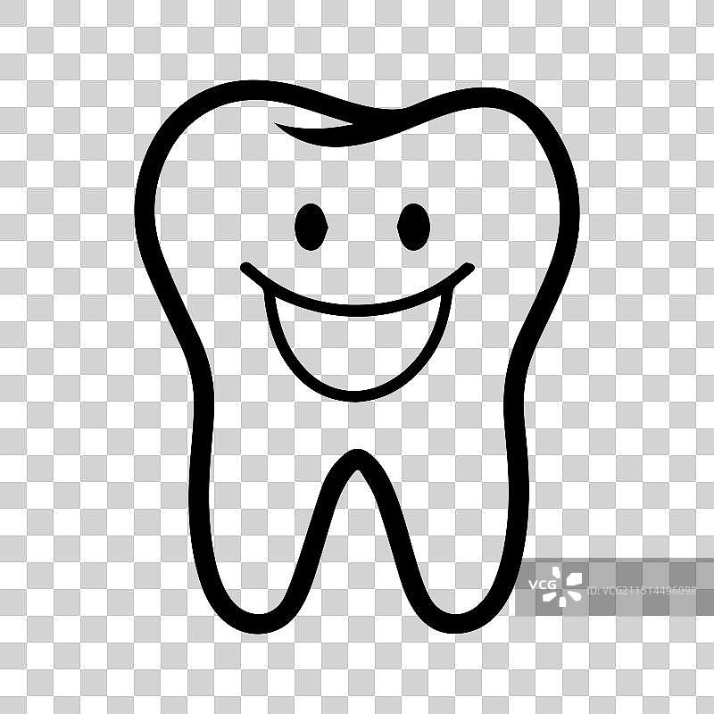 牙医Logo或现代线条图标图片素材