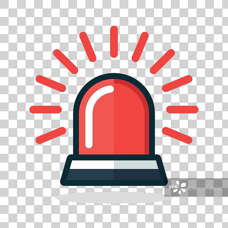 红色紧急闪光灯警报器图标图片素材