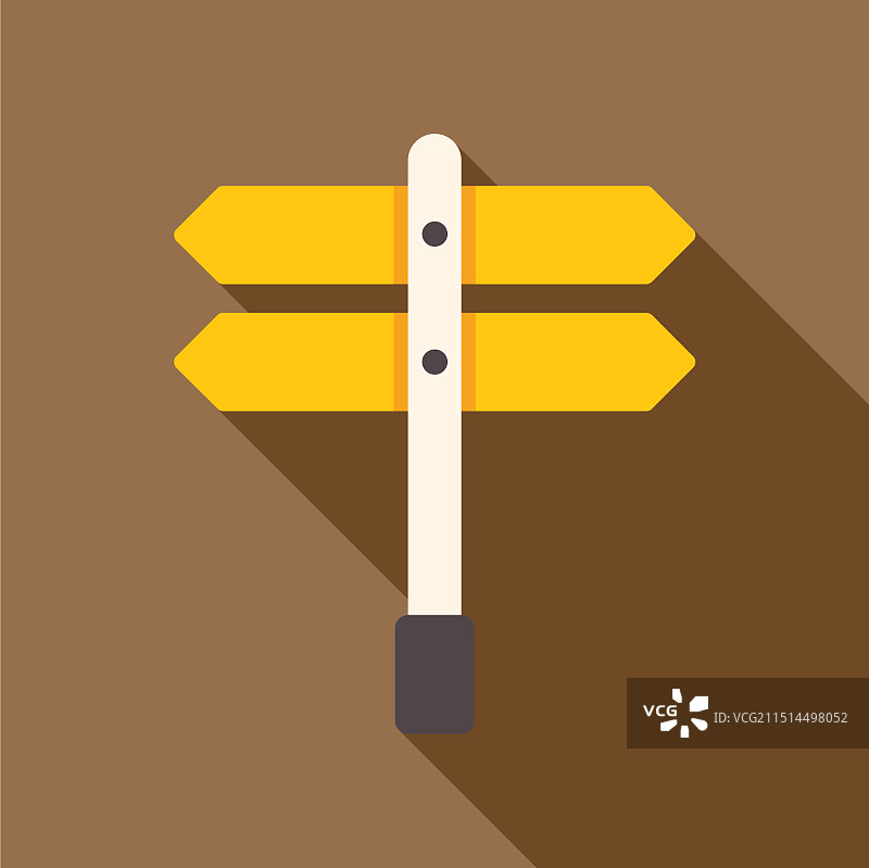 指向相反方向的空白路标图片素材