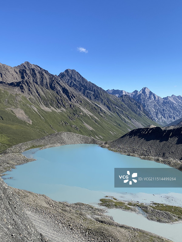 勒多曼因冰湖-高空俯视图片素材