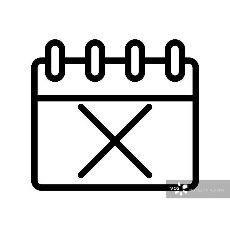 黑色取消事件图标线性标志图片素材
