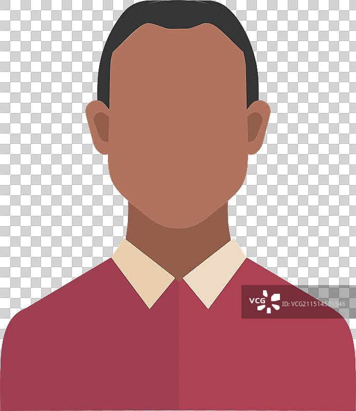 穿红衬衫配白色衣领的男人图片素材