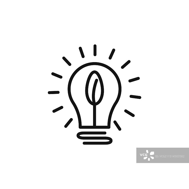 可持续生态能源图标轮廓图片素材