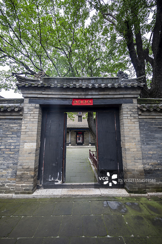 山东省济宁市邹城市孟府：赐书楼（是存放皇帝钦赐墨宝、圣旨、诰封、古籍文献和家族档案的地方）图片素材