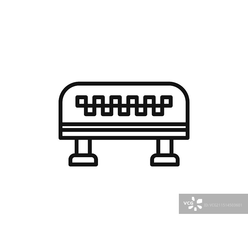 黑色出租车灯图标轮廓合集图片素材