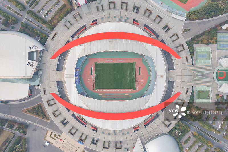 南京奥体中心体育馆俯瞰航拍图片素材