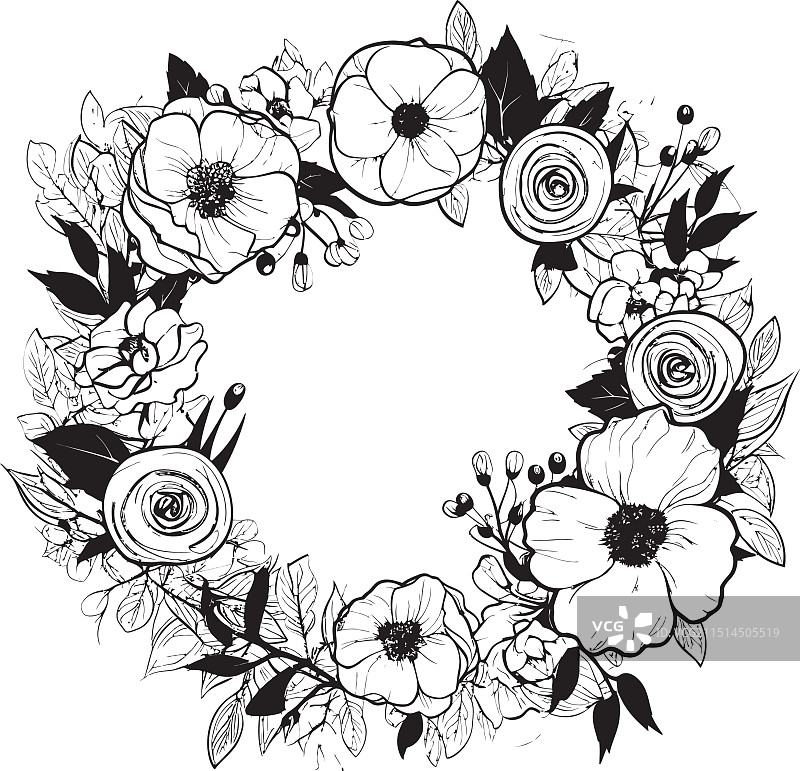 复古玫瑰框架黑色图标哥特设计图片素材