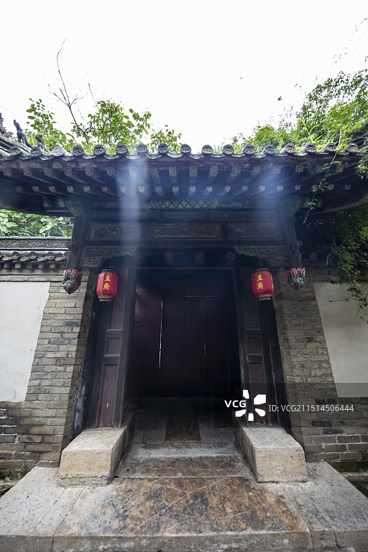 山东省济宁市邹城市孟府：内宅门（分割前衙和后宅的界限，门内眷属居住区，有门衙守护，外人不得擅自入内）图片素材