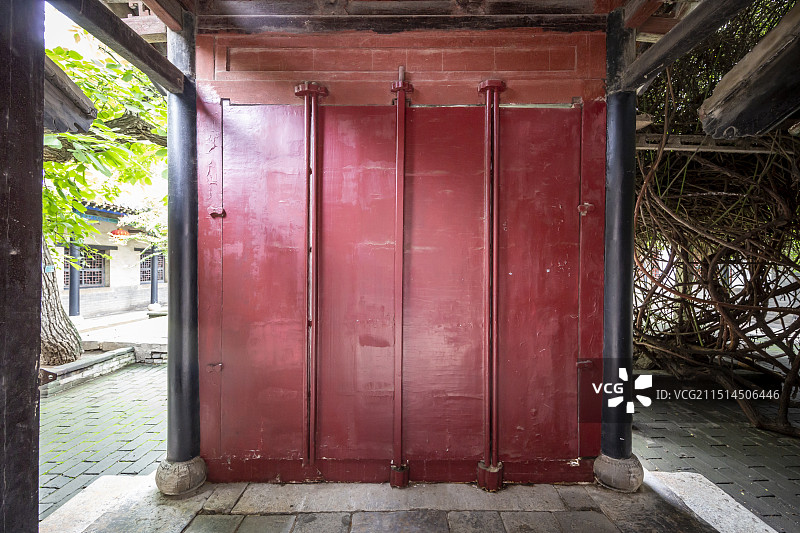 山东省济宁市邹城市孟府：内宅门（分割前衙和后宅的界限，门内眷属居住区，有门衙守护，外人不得擅自入内）图片素材