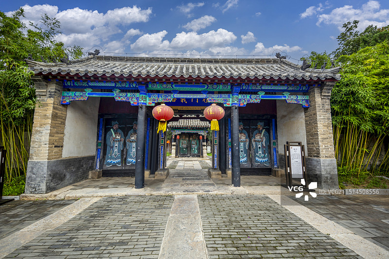 山东省济宁市邹城市孟府：礼门（是孟府第二道大门）图片素材