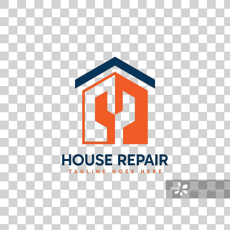 简约房屋维修服务标志设计图片素材