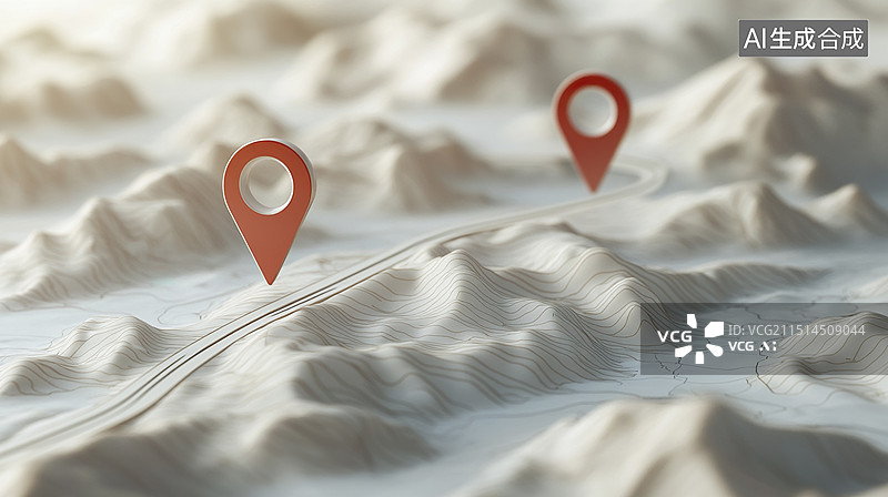 【AI数字艺术】全球定位系统导航定位概念图片素材