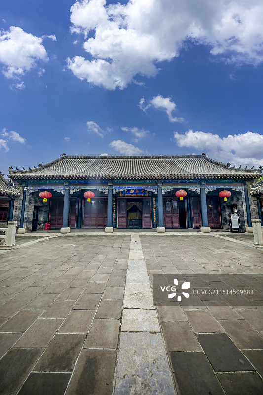 山东省济宁市邹城市孟府：孟府大堂（是孟子嫡裔世袭博士开读诏旨、接待官员、申敕族规家法、处理公务之所）图片素材