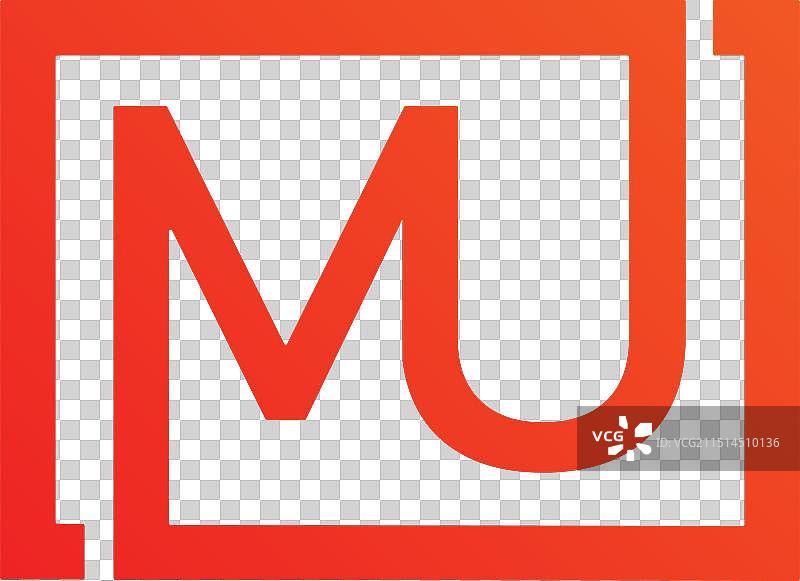 MU标志设计UM标志橙色标志图片素材