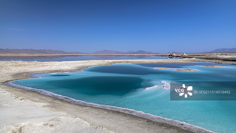 青海省海西州大柴旦翡翠湖：有菱角的翡翠图片素材